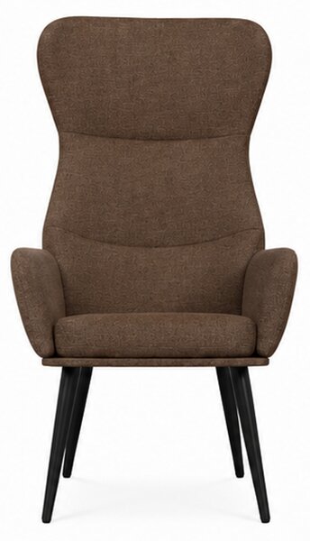 Relaxační křeslo, odpočinkové, dřevo/kov/textil, 96x68x79 cm, nohy černé/taupe, Dekorino KR20260062