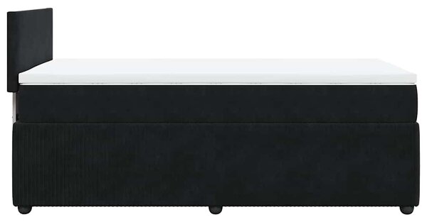 Box spring postel s matrací černá 80 x 200 cm samet 3289886