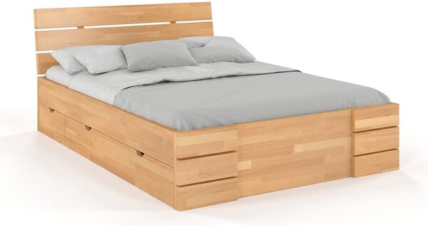 Buková postel s úložným prostorem - Sandemo Drawers , 180x200 cm