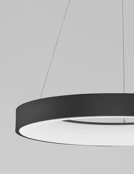 LED lustr Rando Thin 60 4000K černé – Černá
