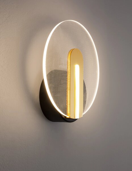 Designové nástěnné svítidlo Siderno – Černá