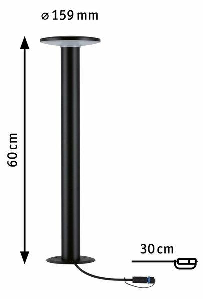 PAULMANN Plug & Shine LED stojací svítidlo Plate samostatné svítidlo IP44 2200K 7W antracit