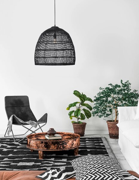 Rustikální lustr Destin 53 černé – Černá