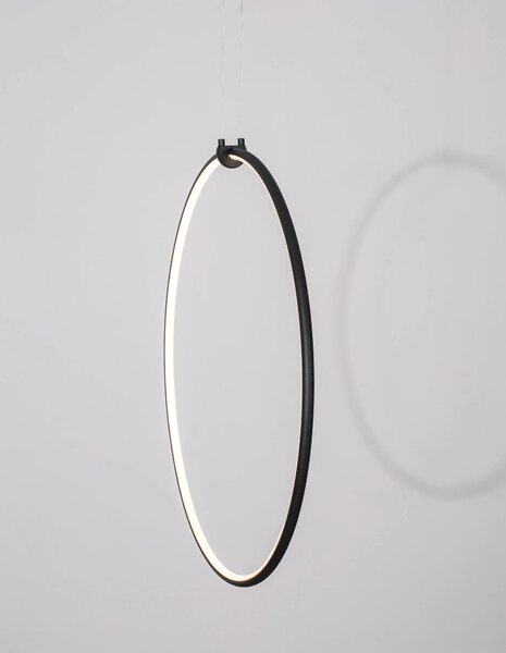 LED lustr Ring – Černá
