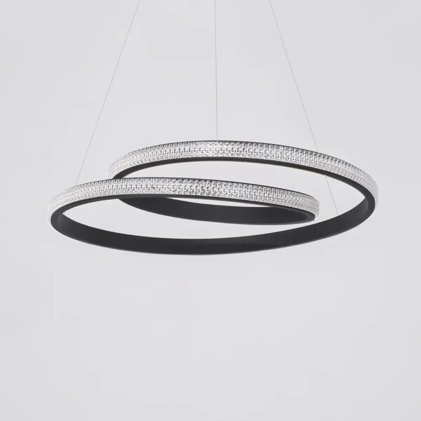 LED lustr Grania 55 černé – Černá