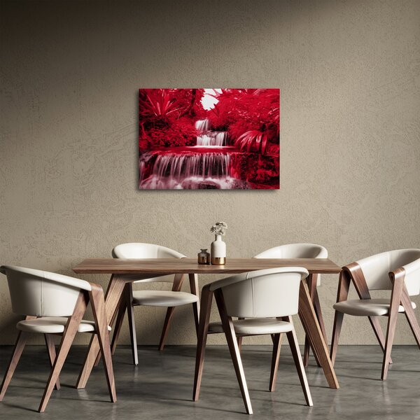 Obraz - Indonéské vodopády v červené (70x50 cm)