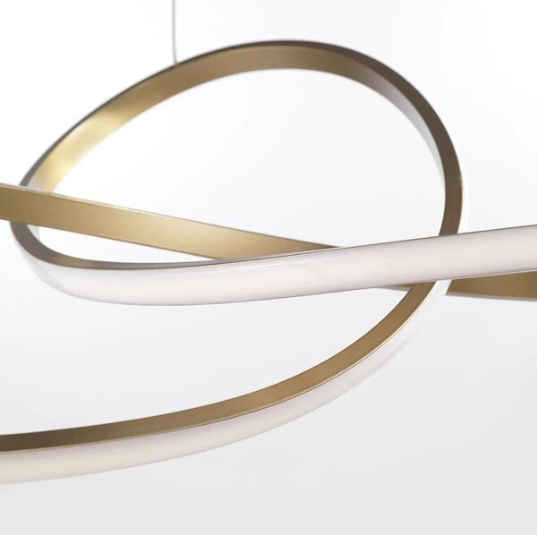 LED lustr Fusion 72 zlaté – Zlatá