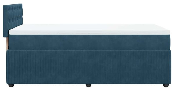 Box spring postel s matrací modrá 90 x 190 cm samet 3289918