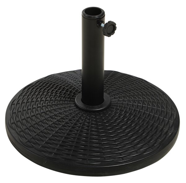 Outsunny Ocelový Podstavec pro Slunečník Ø 44,5 x 32 cm, netto váha 12,5 KG HDPE a černý cement | Aosom