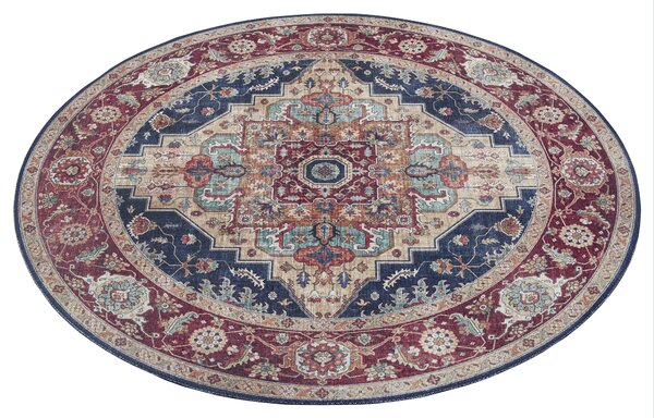 Hanse Home, Kusový koberec Asmar 104017 Indigo/Blue kruh, 160x160 (průměr) kruh, modrá, obývací pokoj