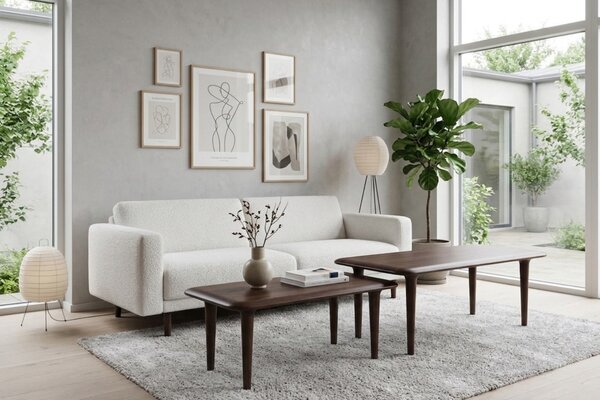Dutchbone Tmavě hnědý dřevěný konferenční stolek ELROY 85 x 38 cm