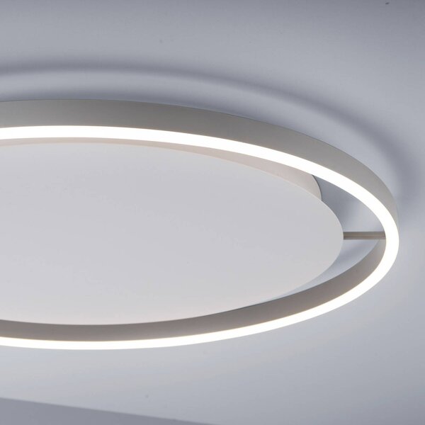 JUST LIGHT. GmbH LED stropní svítidlo Ritus, Ø 58,5 cm, hliník, stmívatelný, Hliník / šedá / zinek, Obývací pokoj / jídelna, Hliník, Moderní