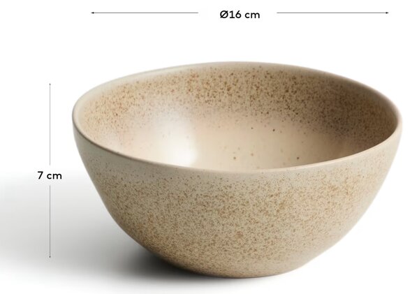 Kave Home Béžová keramická miska Sarel Ø16 cm