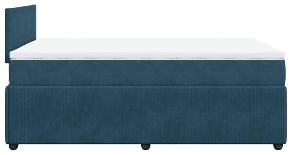 Box spring postel s matrací modrá 120 x 190 cm samet 3289984