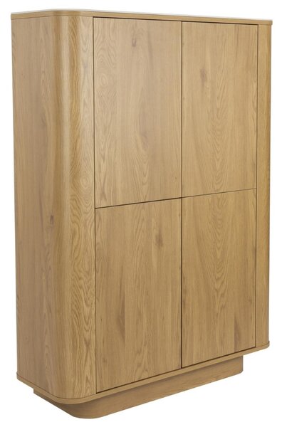 White Label Dubová komoda ALMIRA 100 x 40 cm s mramorovým dekorem