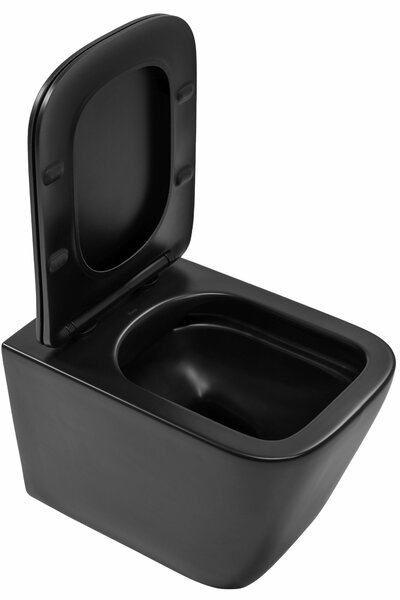 Závěsná WC mísa Rea Raul Black Matt