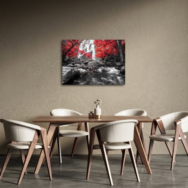 Obraz - Vodopády v podzimní krajině (70x50 cm)