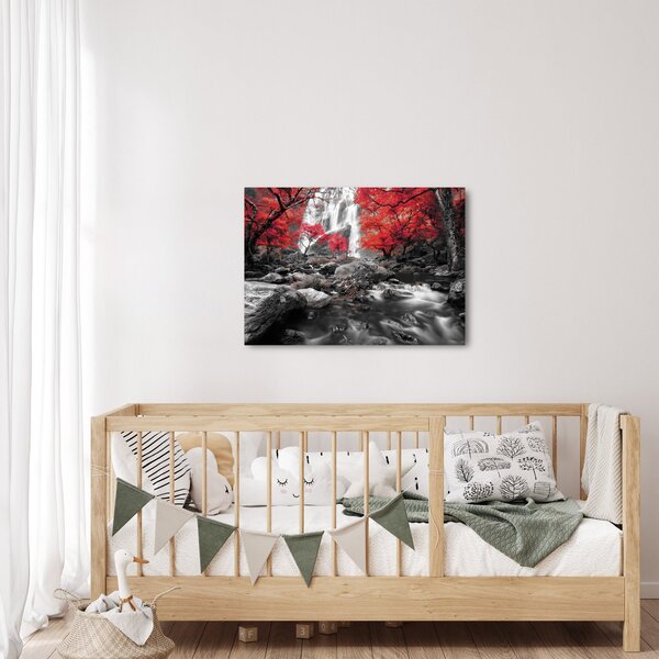 Obraz - Vodopády v podzimní krajině (70x50 cm)