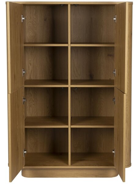 White Label Dubová komoda ALMIRA 100 x 40 cm s mramorovým dekorem