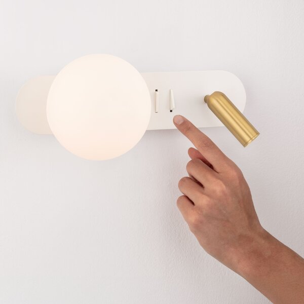 Nova Luce Bílé kovové nástěnné LED světlo Noble