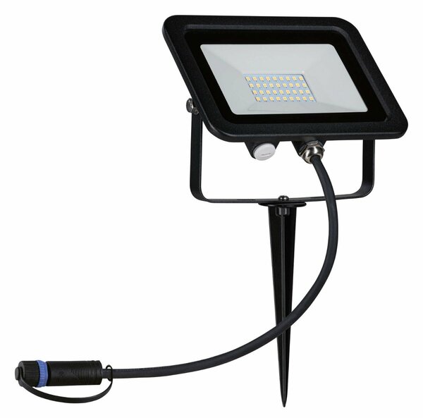 PAULMANN Plug & Shine zápich Flood IP65 15,5W 3.000K černá 945.75