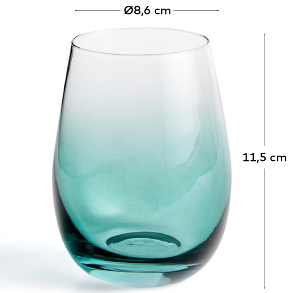 Kave Home Zelená sklenička Irides 420 ml