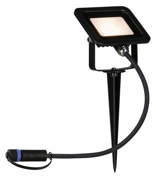 PAULMANN Plug & Shine zápich Flood IP65 6,8W 3.000K černá 945.74