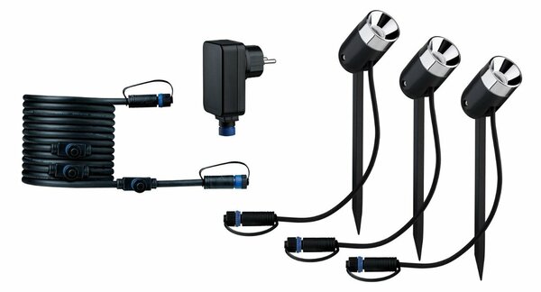 PAULMANN Plug & Shine základní sada zápich Pike IP65 3000K 3x3,5W stmívatelné 942.42 P 94242