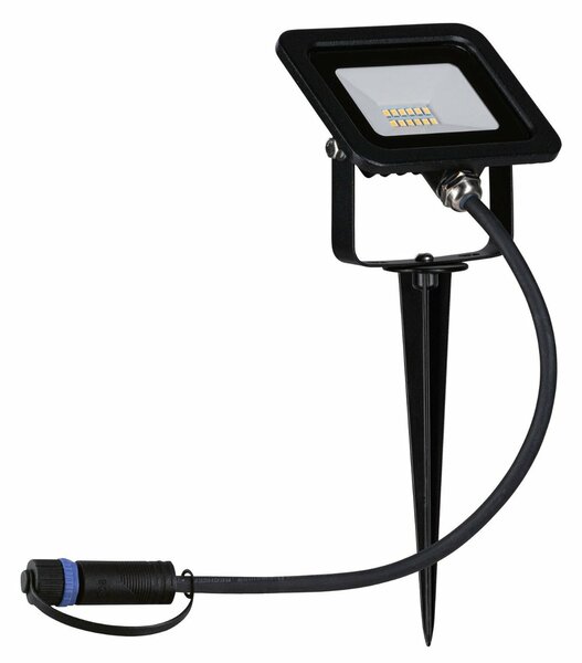 PAULMANN Plug & Shine zápich Flood IP65 6,8W 3.000K černá 945.74