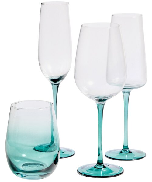 Kave Home Zelená sklenička na víno Irides 430 ml