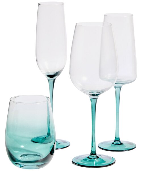 Kave Home Zelená sklenička na sekt Irides 315 ml