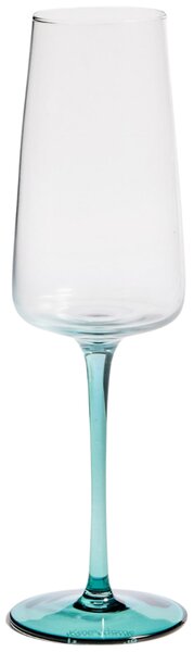 Kave Home Zelená sklenička na sekt Irides 315 ml