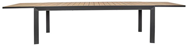 Bizzotto Černý hliníkový zahradní rozkládací stůl Belmar 220/340 x 100 cm