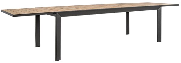 Bizzotto Černý hliníkový zahradní rozkládací stůl Belmar 220/340 x 100 cm
