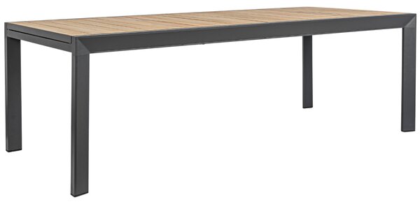 Bizzotto Černý hliníkový zahradní rozkládací stůl Belmar 220/340 x 100 cm