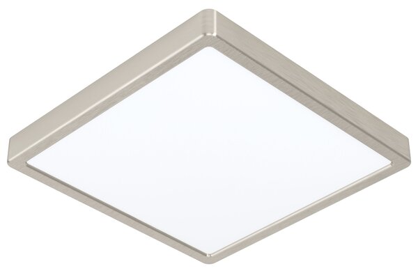 EGLO LED stropní chytré svítidlo FUEVA-Z, 19,5W, teplá bílá-studená bílá, 28x28cm, hranaté, stříbrné 98852