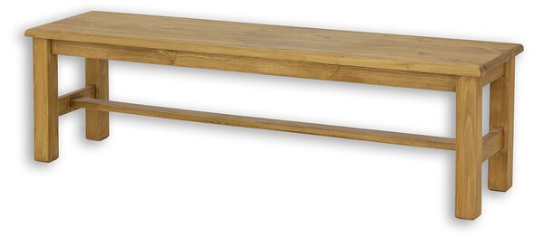 Drewmax NR705 - Dřevěná lavice masiv rustikální borovice (Kvalitní borovicová rustikální lavice z masivu)