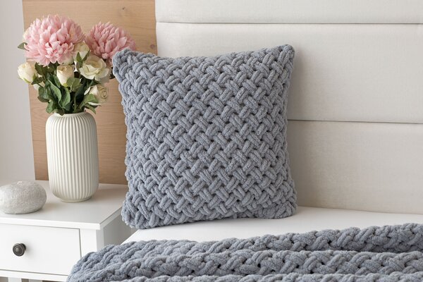 Povlak Knittingly středně šedý Mikropolyester 40/40
