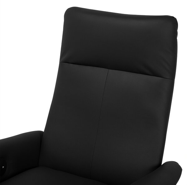 Polohovací křeslo PRIME s výsuvnou podnožkou Umělá kůže Černá