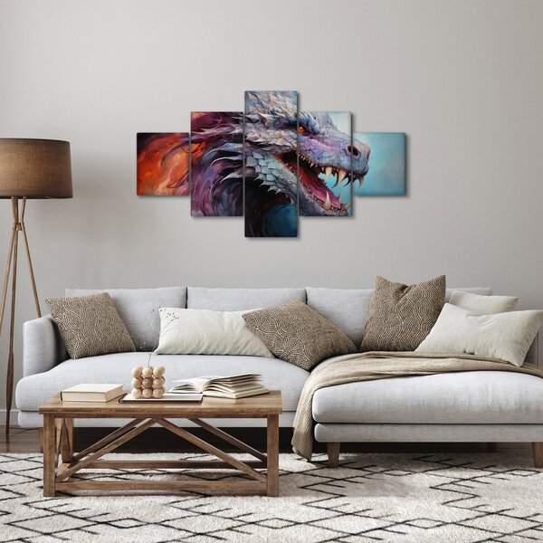 Obraz - Ilustrace draka (125x70 cm)