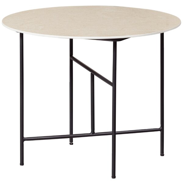 Hoorns Béžový konferenční stolek Tatum 60 cm s mramorovým dekorem