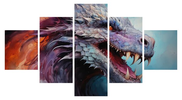 Obraz - Ilustrace draka (125x70 cm)
