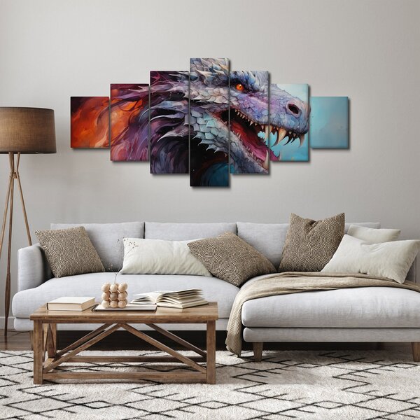 Obraz - Ilustrace draka (210x100 cm)