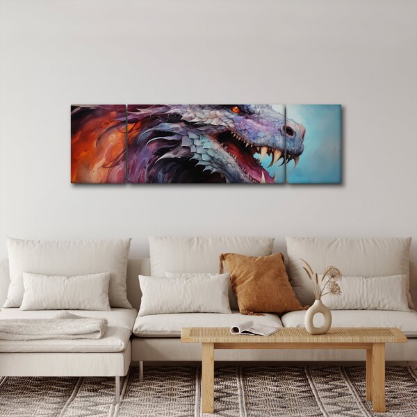 Obraz - Ilustrace draka (170x50 cm)