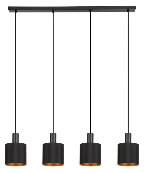 EGLO Moderní stropní osvětlení ZARAGOZA, 4xE27, 28W, černé, zlaté 900148