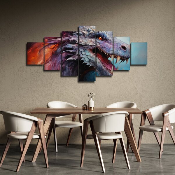 Obraz - Ilustrace draka (210x100 cm)