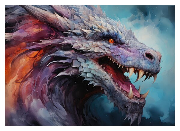 Obraz - Ilustrace draka (70x50 cm)