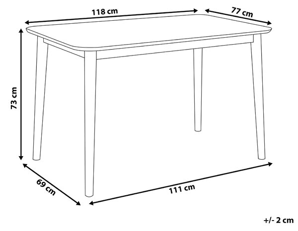 Jídelní stůl MODESTO Šedá 120 cm 80 cm Dřevo