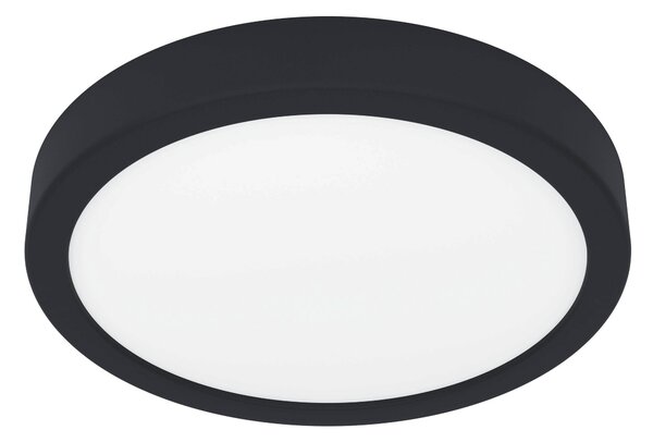 EGLO LED stropní osvětlení do koupelny FUEVA 5, 17W, teplá bílá, 21cm, kulaté, černé 900653