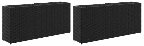 Zahradní truhlíky se 2 květináči 2 ks hnědé 90 x 20 x 40 cm 3210513